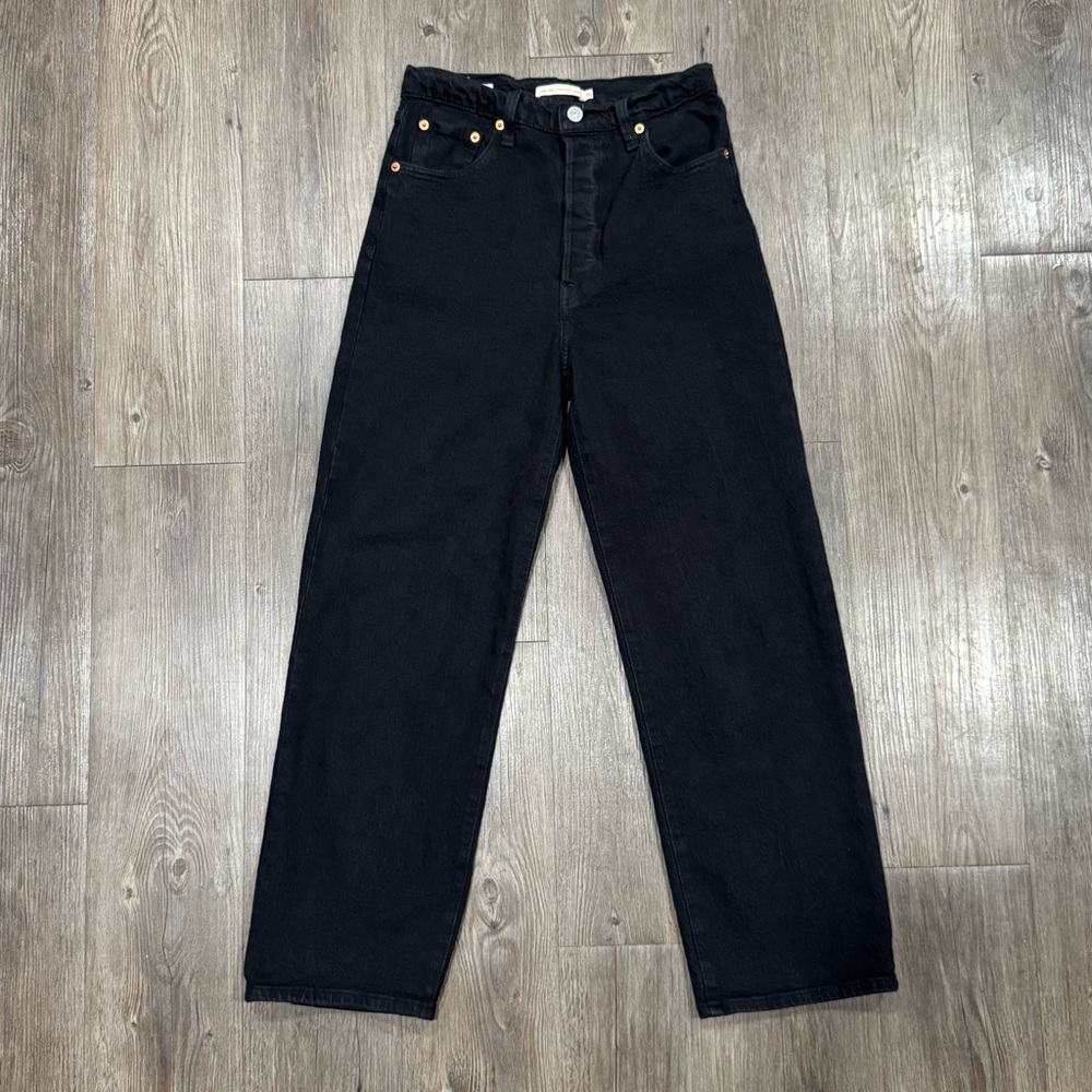 Black Levi's Ribcage Ankle Jeans Size 26